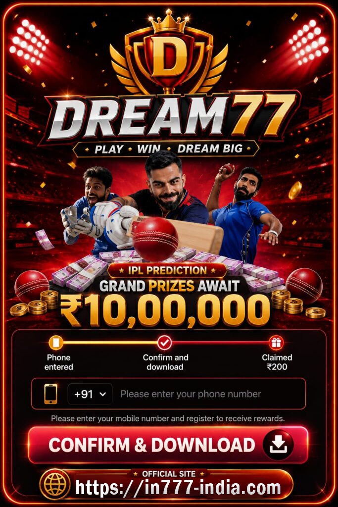 Dream 77 Game Android guide banner for Indian users