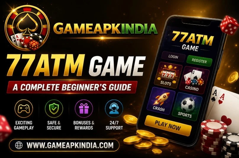 77ATM Game illustration for 77ATM Game on an Android Phone: Install, Update and Account-Access Notes — hands-on device setup notes