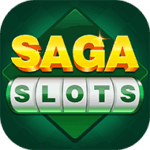 Saga Slots app logo and featured image for Indian mobile users